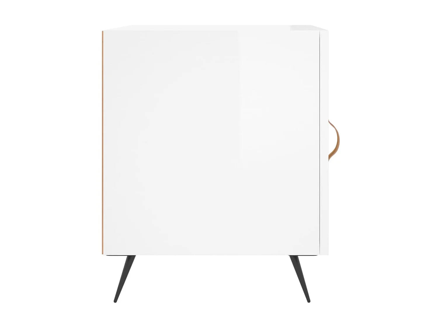 Table de chevet blanc brillant 40x40x50 cm bois d'ingénierie QPD20270