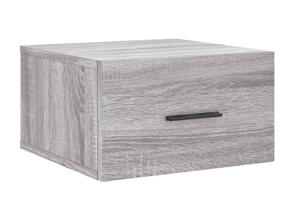 Table de chevet murale sonoma gris 35x35x20 cm QPD36958