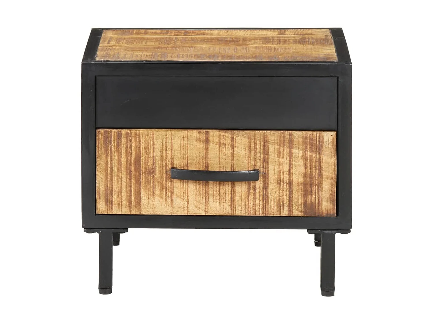 Table de chevet 40x40x35 cm Bois de manguier brut KEFWE33687