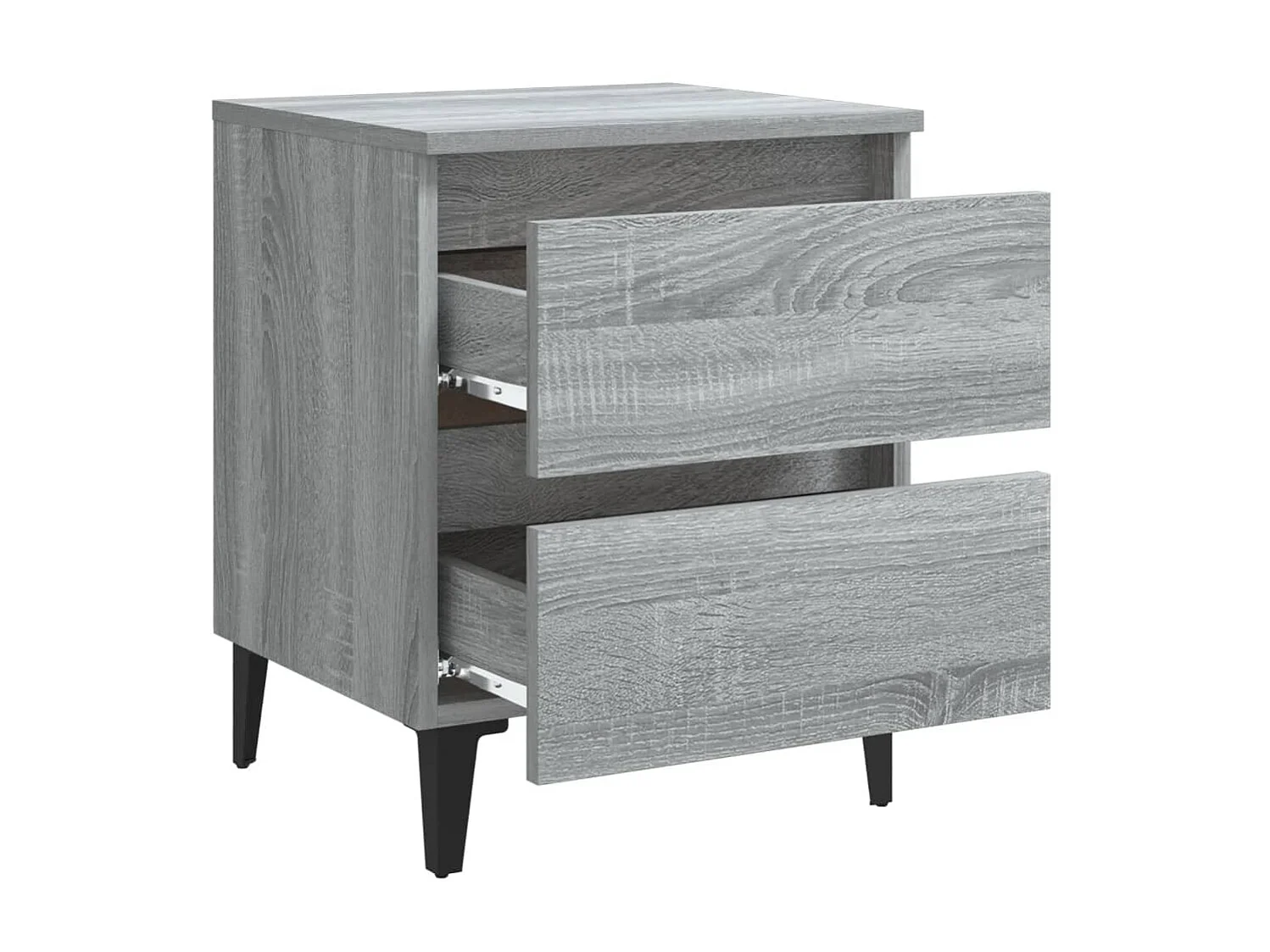 Table de chevet avec pieds en métal Sonoma gris 40x35x50 cm KEFWE87012