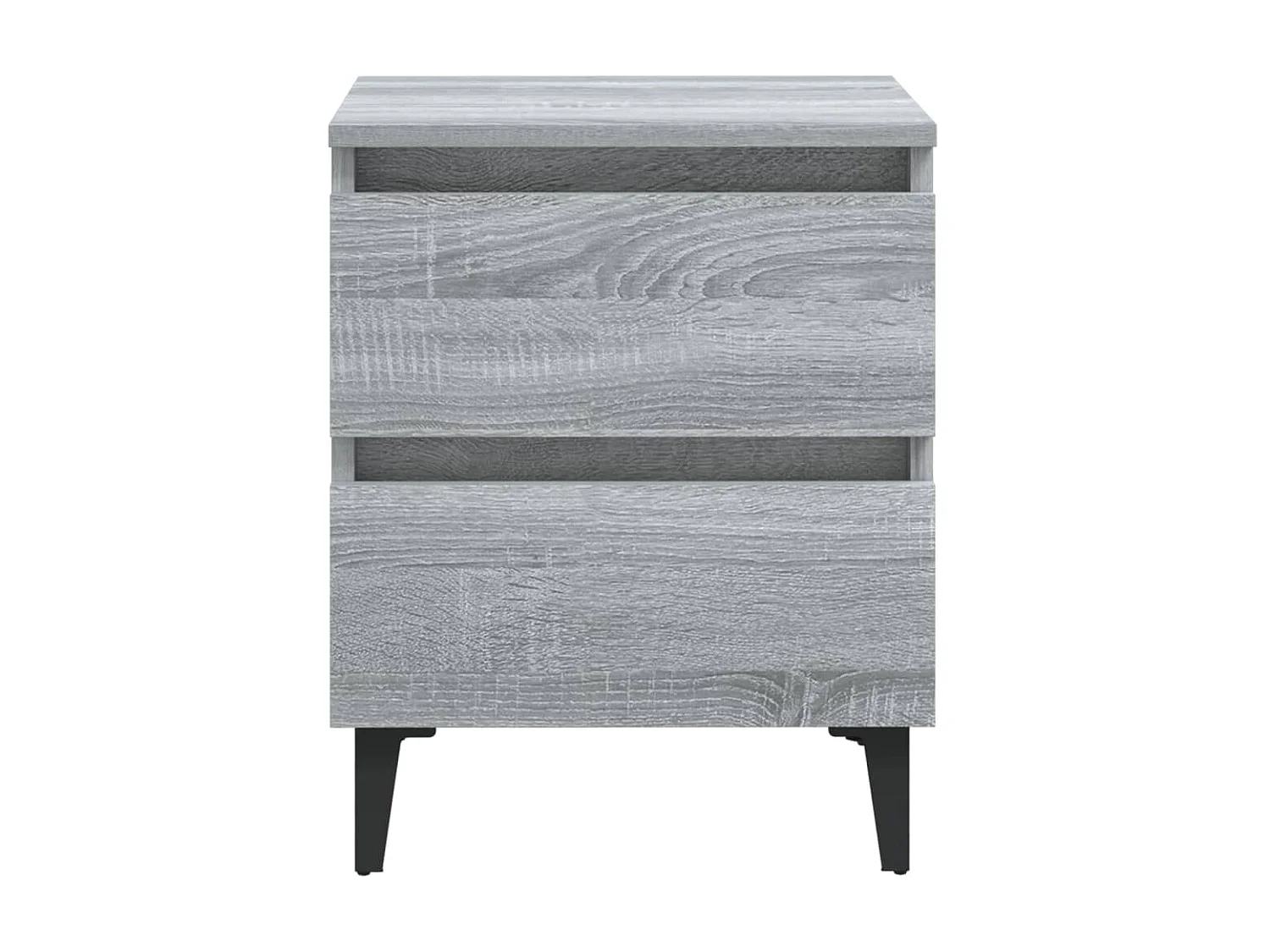 Table de chevet avec pieds en métal Sonoma gris 40x35x50 cm KEFWE87012