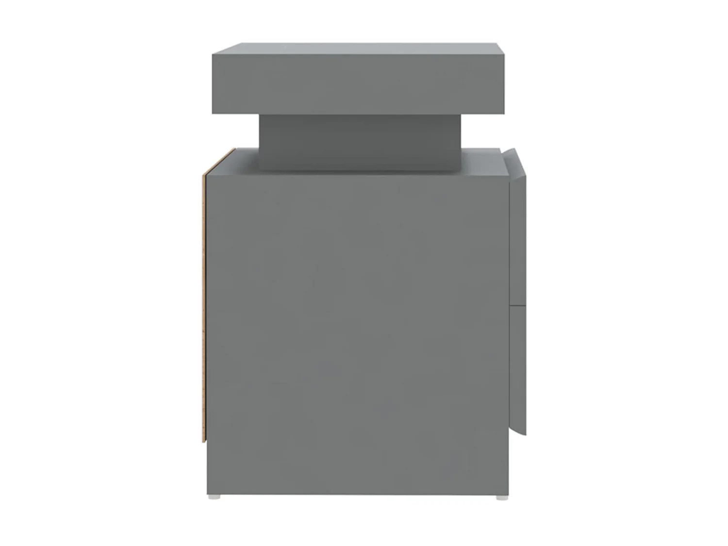 Table de chevet Gris 45x35x52 cm Aggloméré KEFWE84831