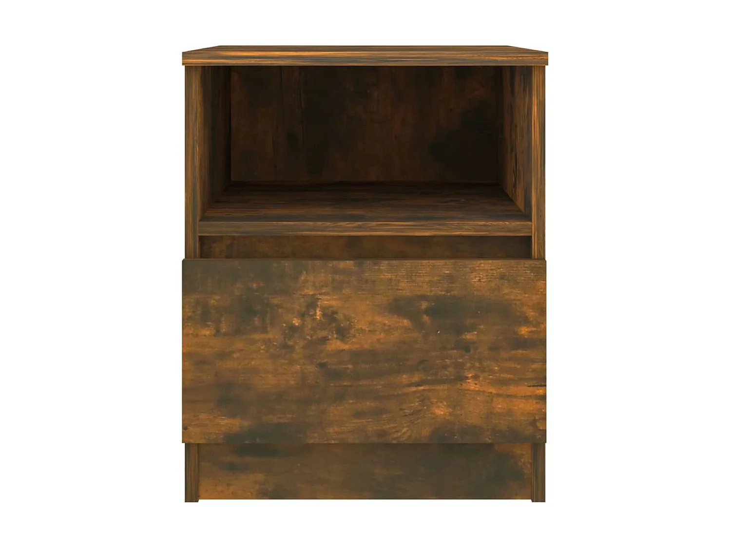 Mesita de noche madera de ingeniería roble ahumado 40x40x50 cm ES46147