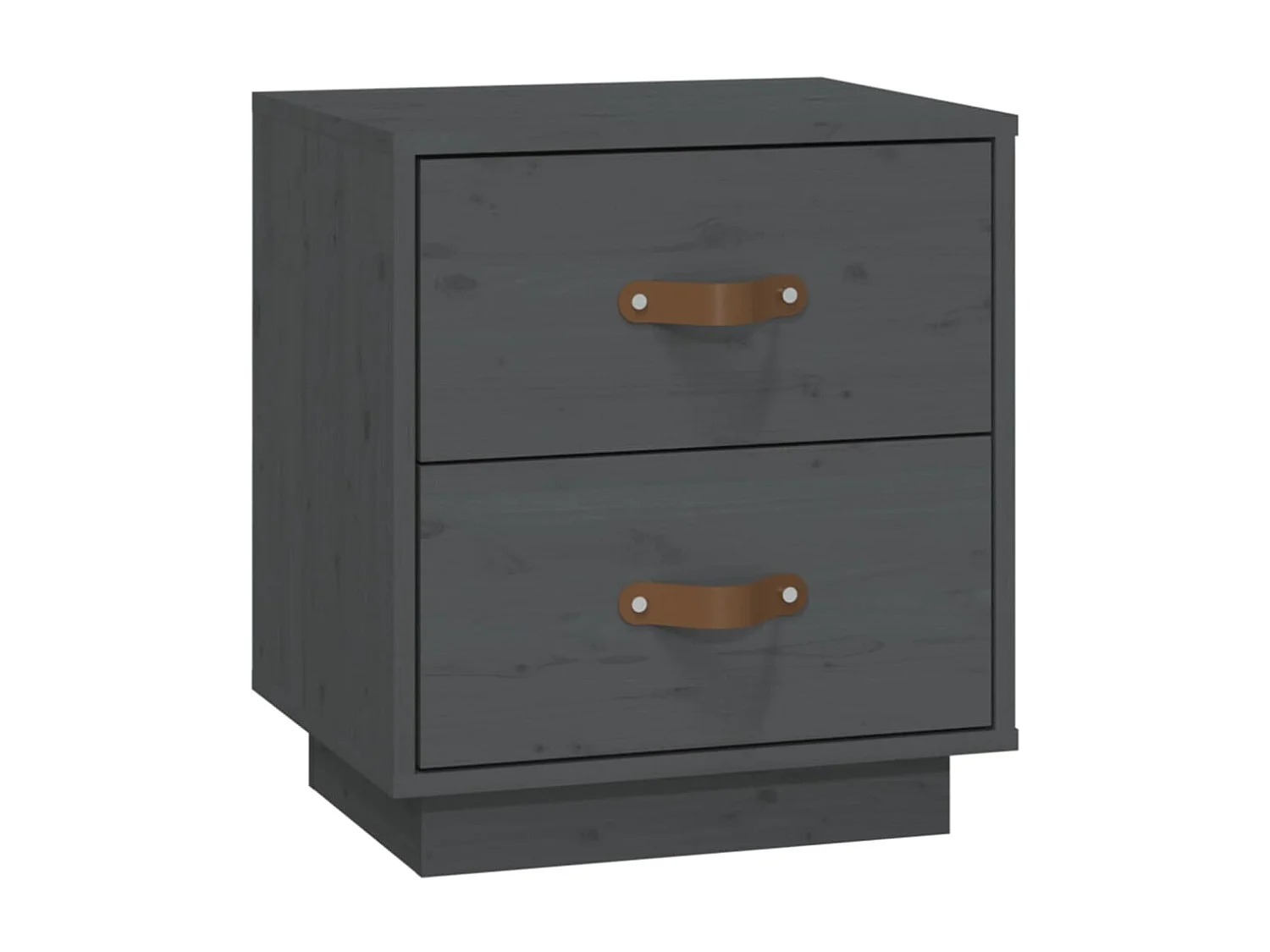 Mesa de cabeceira 40x34x45 cm madeira de pinho maciça cinzento PT62211