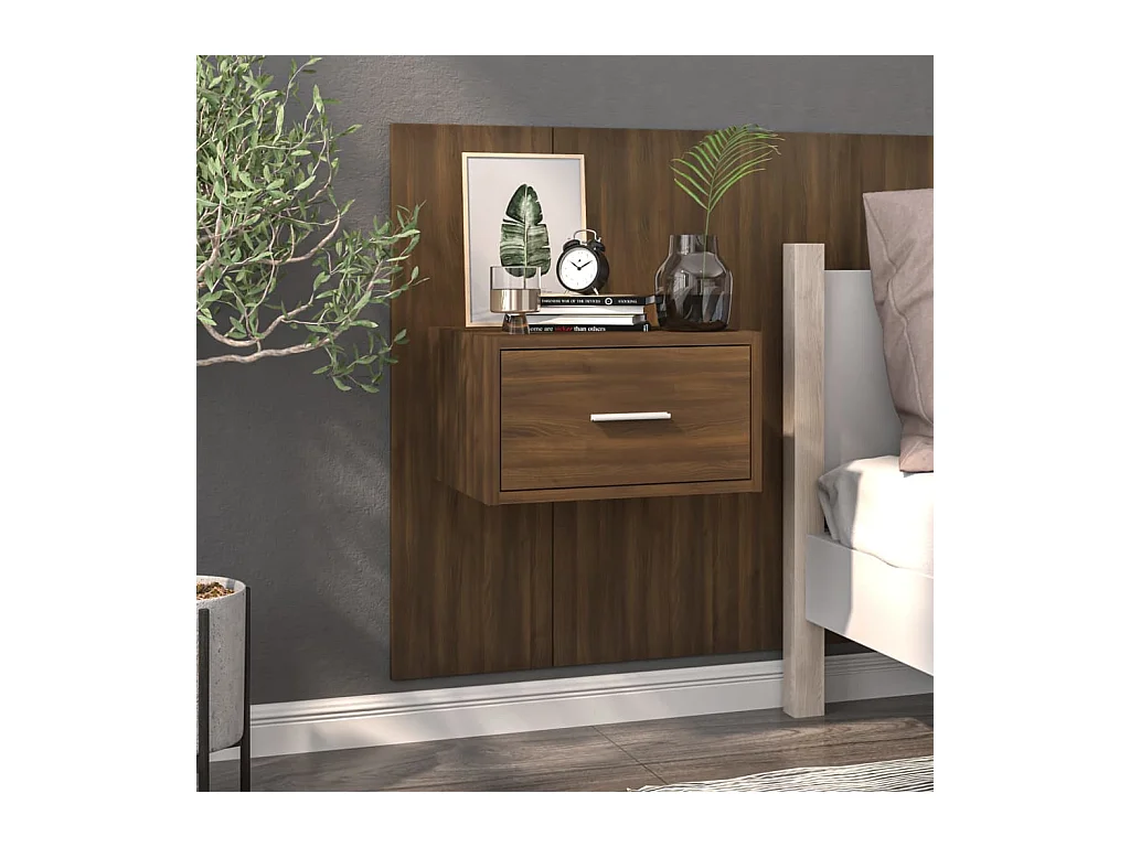 Table de chevet murale Chêne marron KEFWE64909