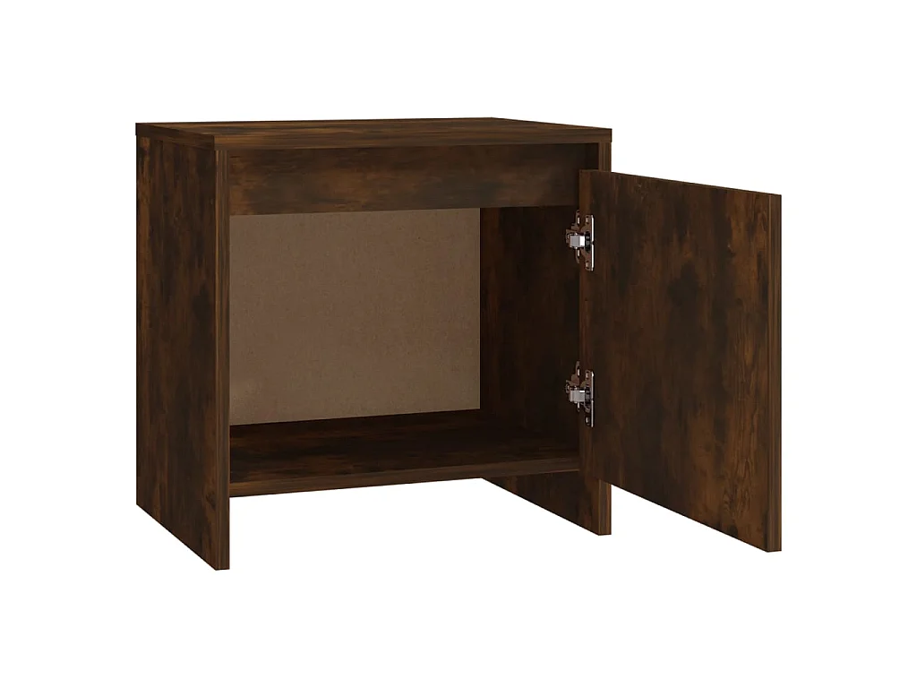 Nachtkastje 45x34x44,5 cm bewerkt hout gerookt eikenkleurig NL43128