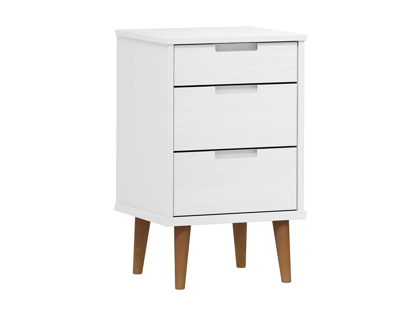 Mesa de cabeceira MOLDE 40x35x65 cm pinho maciço branco PT33936