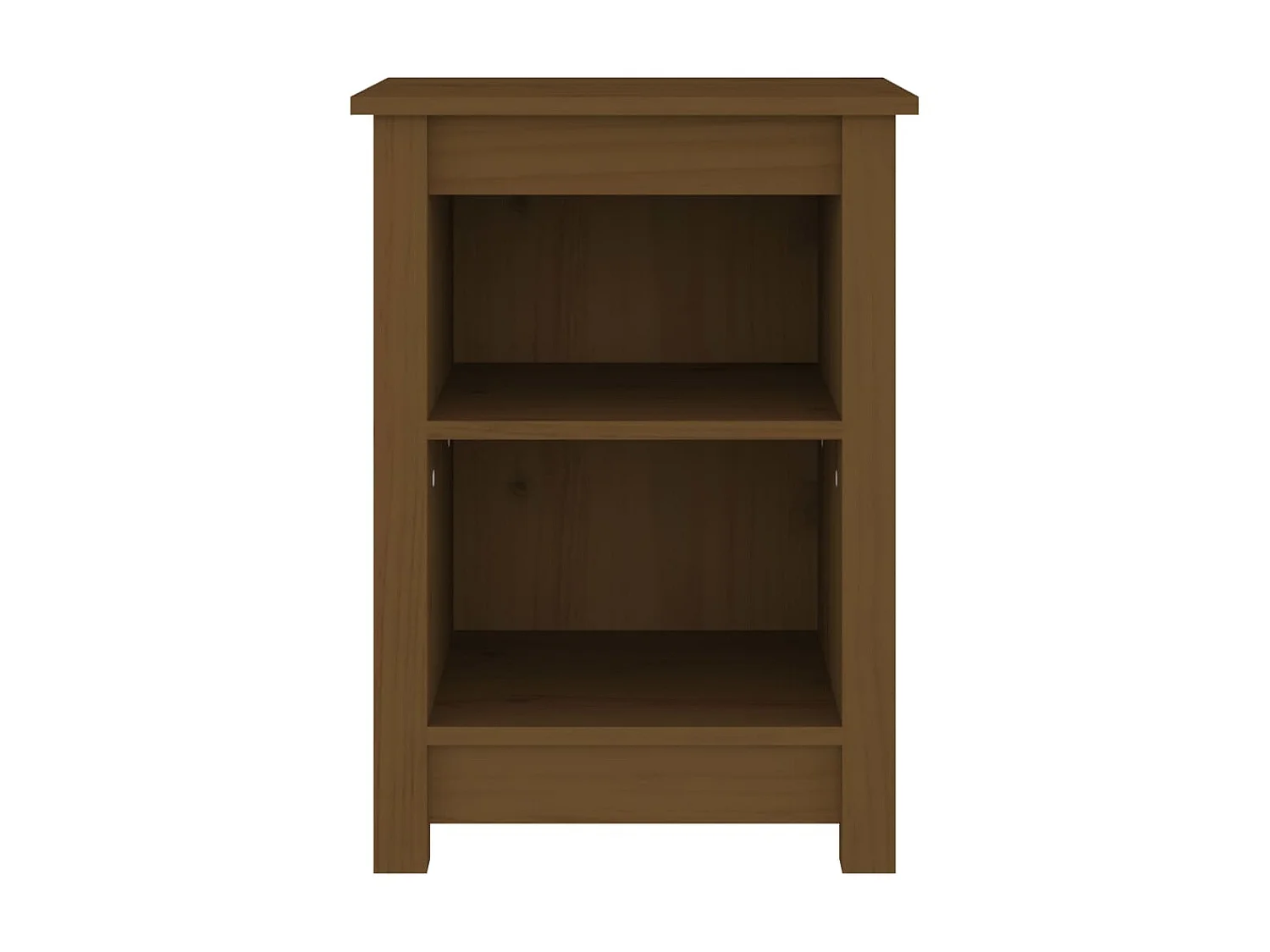 Mesita de noche madera maciza de pino marrón miel 40x35x55 cm ES76593