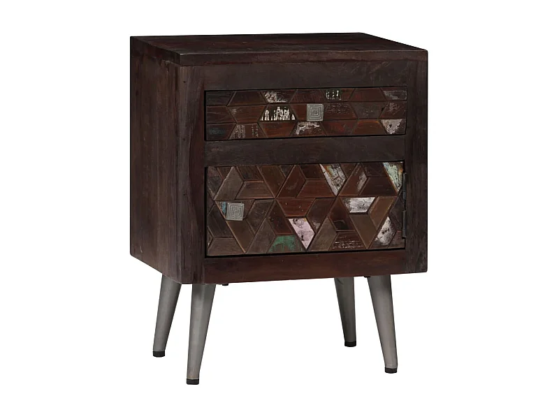 Nachtkastje 40x30x50 cm massief gerecycled hout NL95041