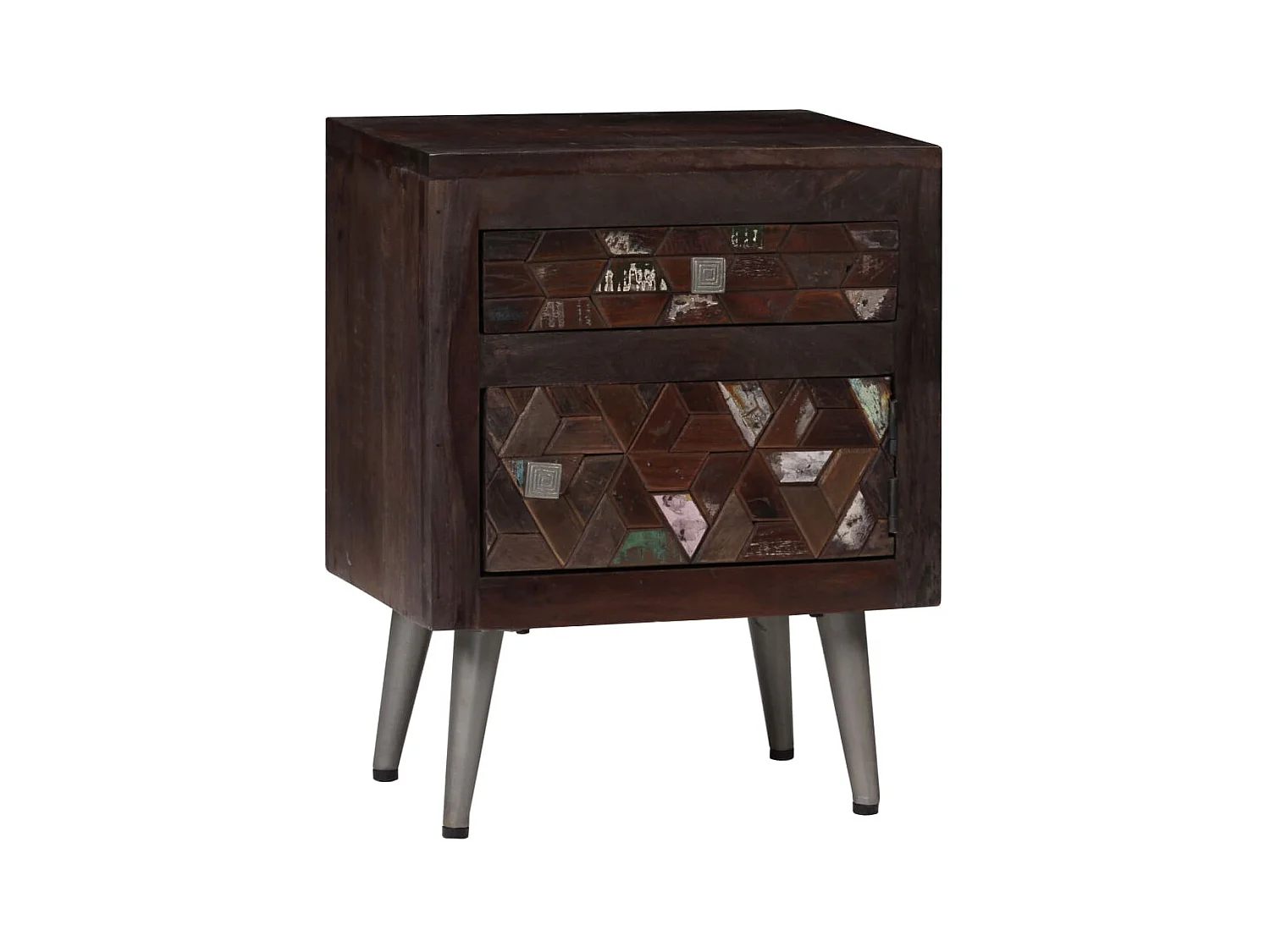 Table de chevet Bois de récupération solide 40 x 30 x 50 cm KEFWE54124