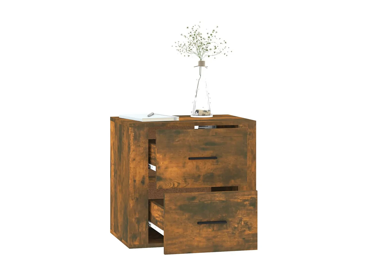 Table de chevet murale Chêne fumé 50x36x47 cm KEFWE63684