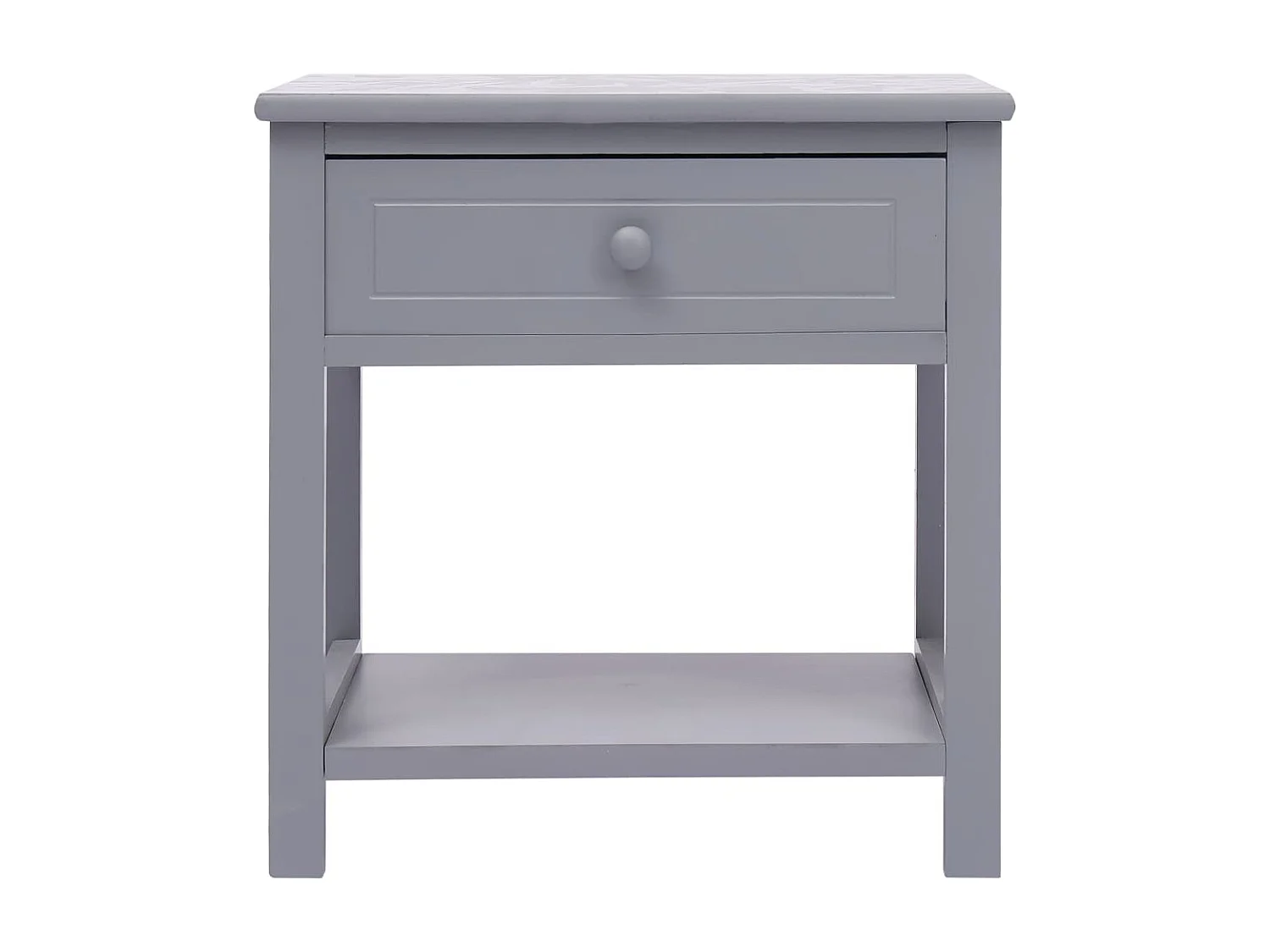 Mesita de noche madera de Paulownia gris 40x29x42 cm ES40702