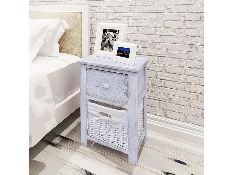 Table de chevet Bois Blanc KEFWE22307