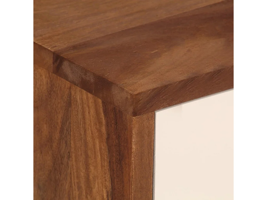 Mesa de cabeceira em madeira de sheesham maciça 45x30x45 cm PT86731