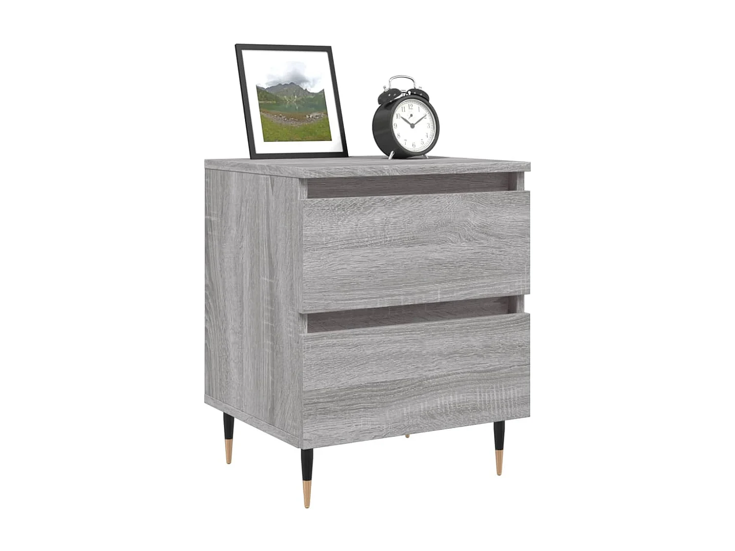 Table de chevet sonoma gris 40x35x50 cm bois d'ingénierie QPD90334