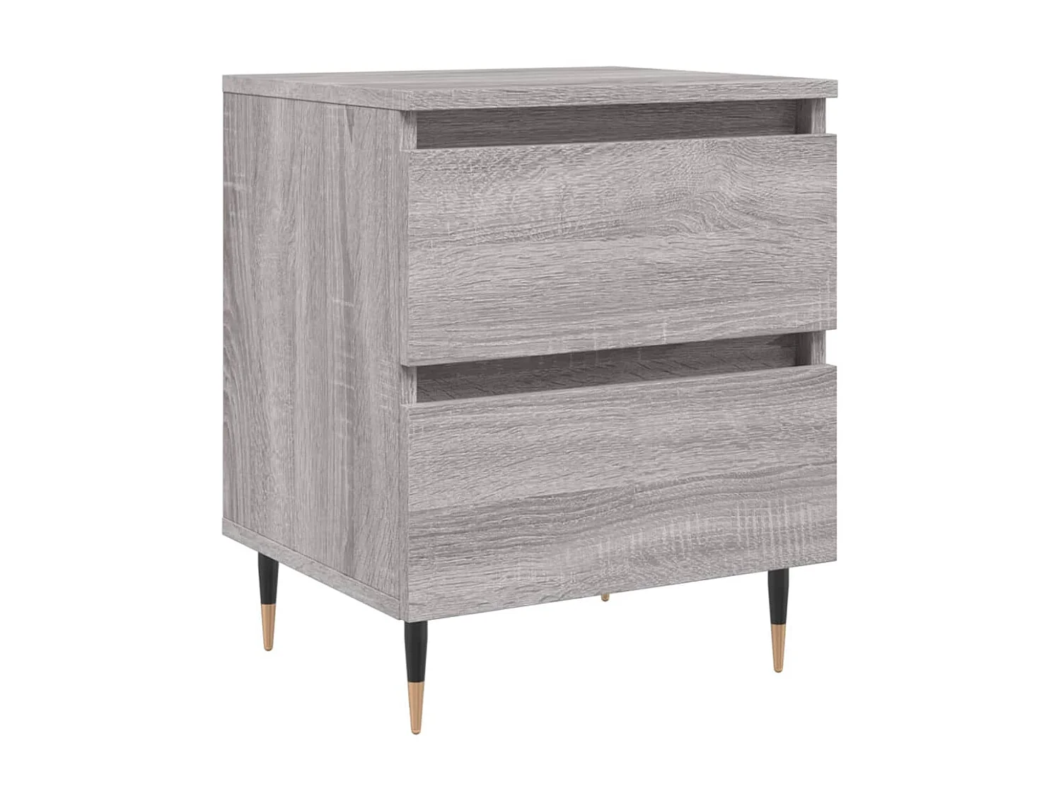 Mesita de noche madera de ingeniería gris Sonoma 40x35x50 cm ES59483