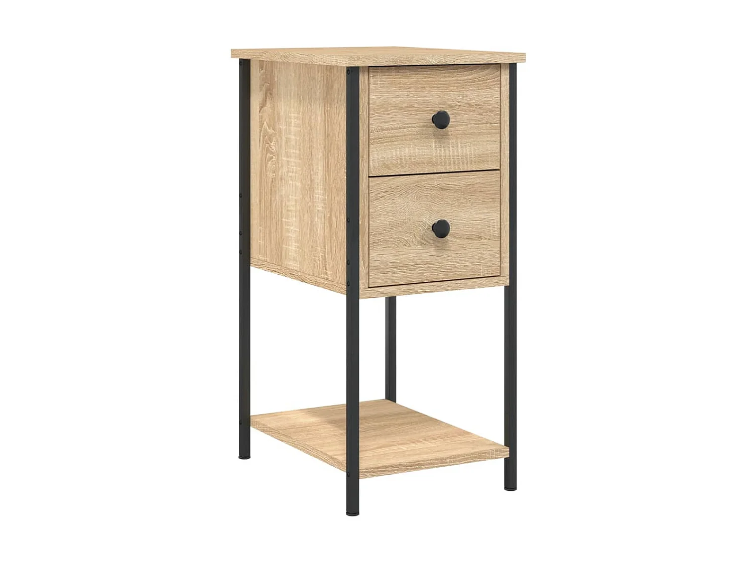 Table de chevet chêne sonoma 32x42x70 cm bois d'ingénierie QPD46474