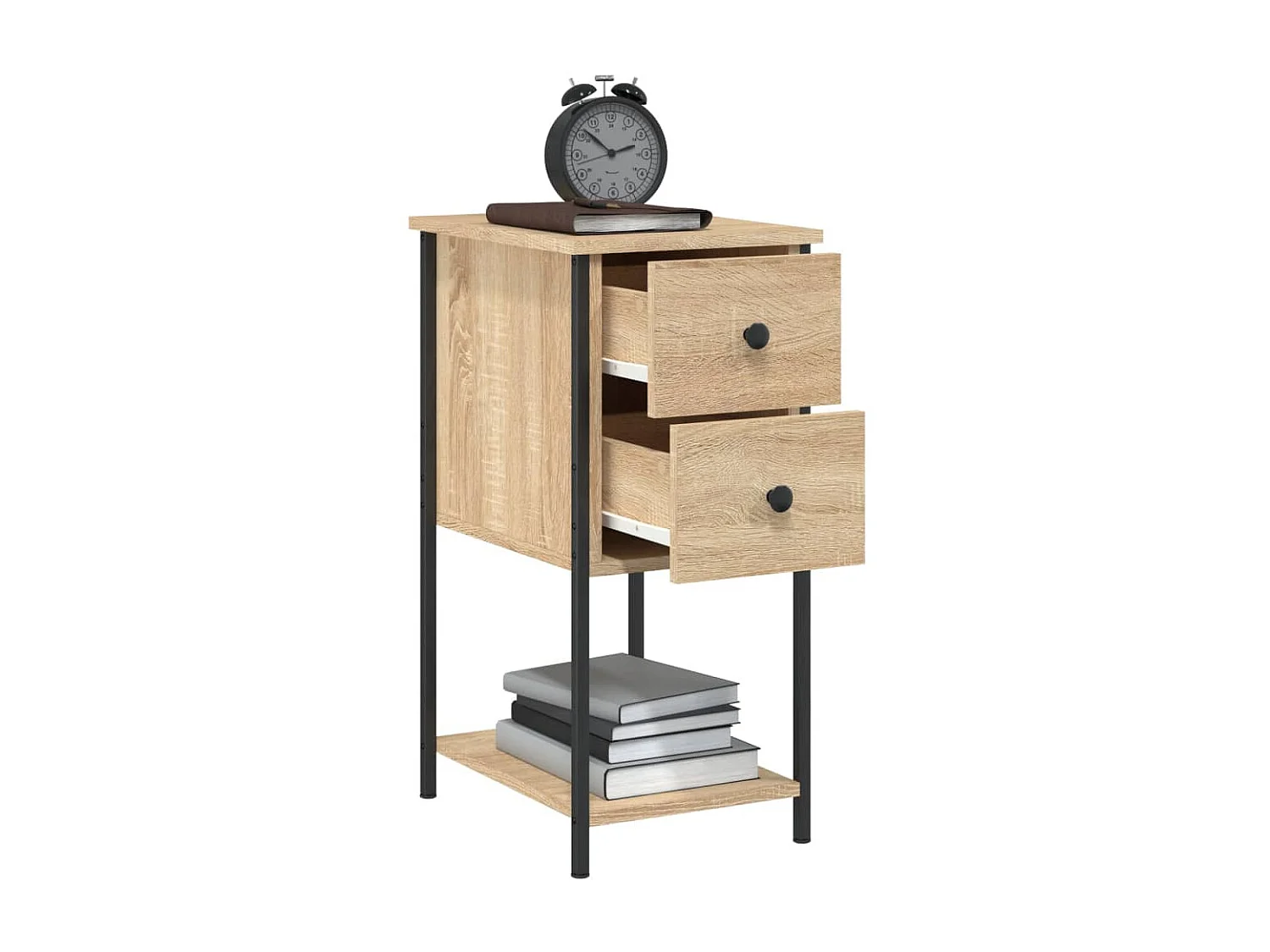 Table de chevet chêne sonoma 32x42x70 cm bois d'ingénierie QPD46474