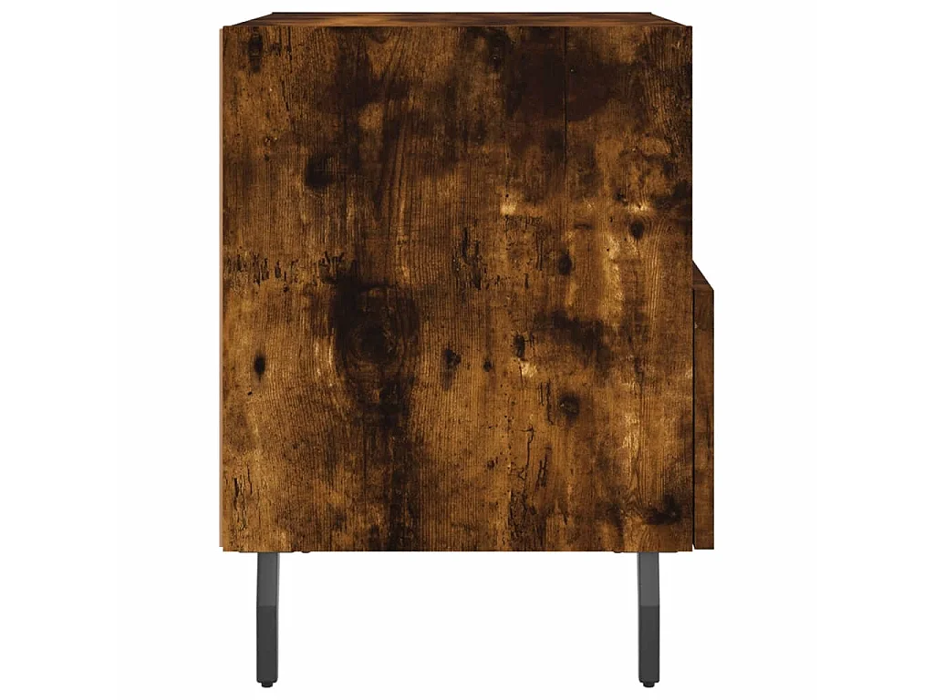 Nachtkastje 40x35x47,5 cm bewerkt hout gerookt eikenkleurig NL47355