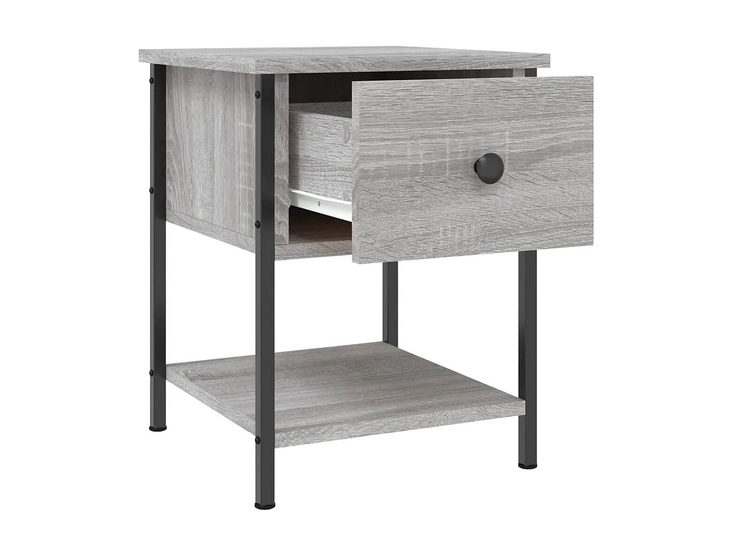 Comodino | Tavolino da notte | Tavolino da letto Grigio Sonoma 34x35,5x45 cm in Legno Multistrato