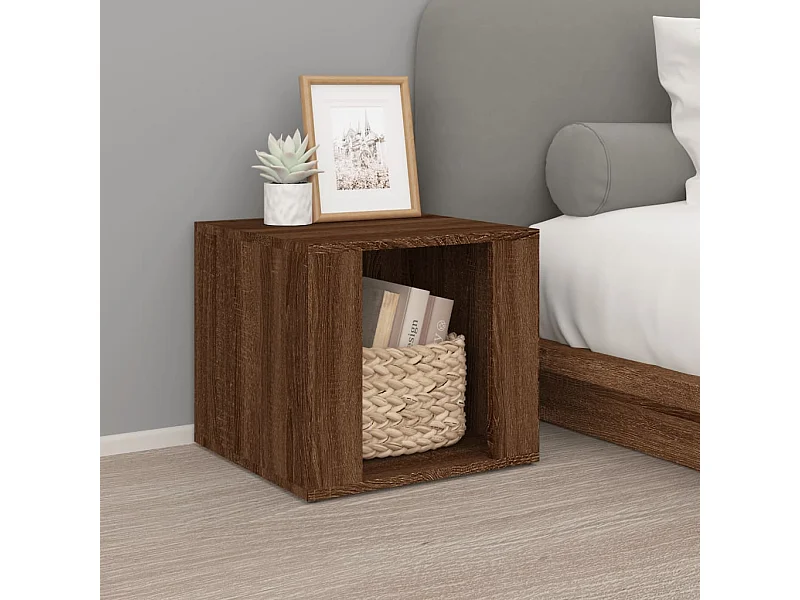 Table de chevet Chêne marron 41x40x36 cm Bois d'ingénierie KEFWE50668