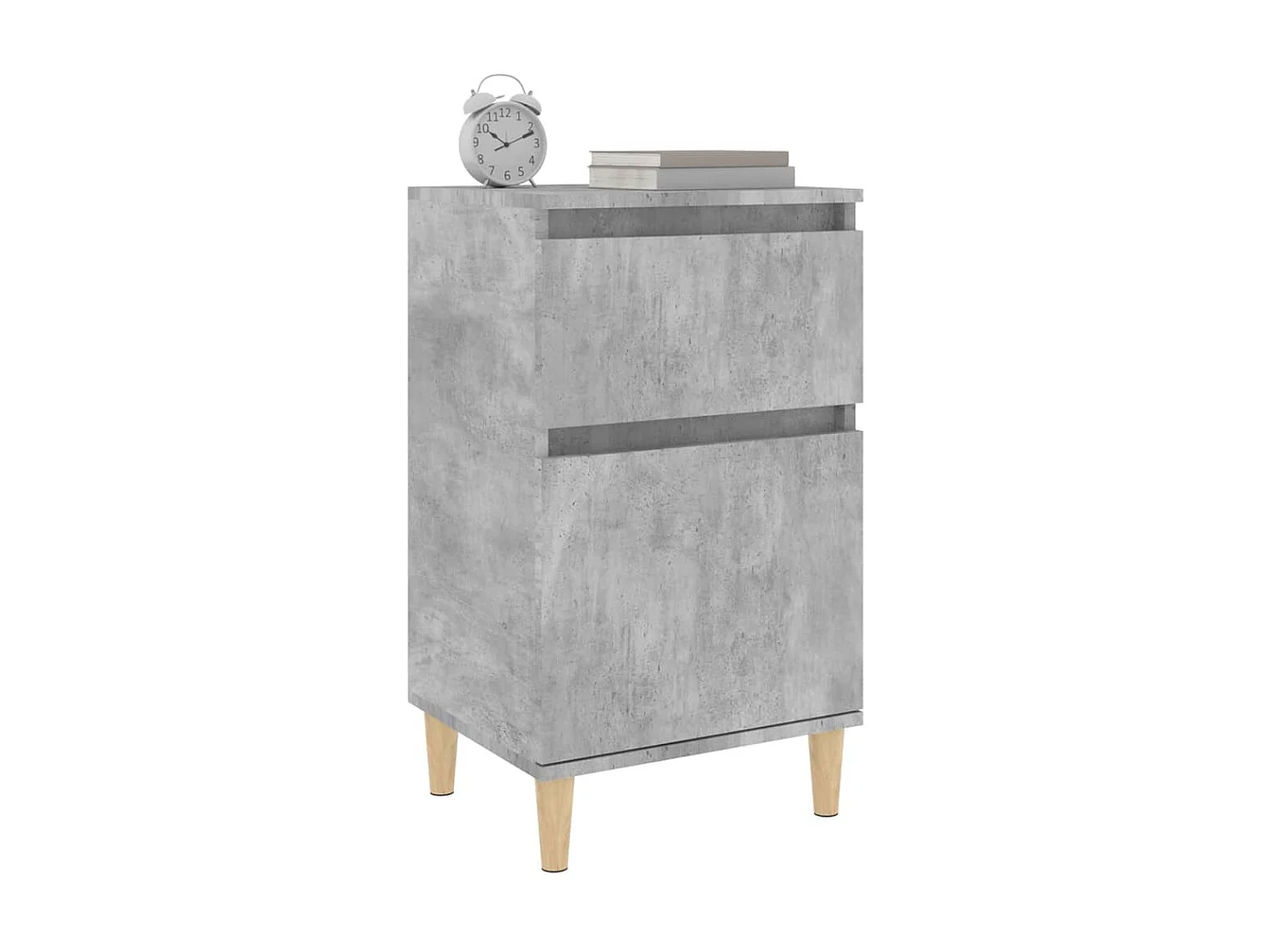 Table de chevet gris béton 40x35x70 cm KEFWE64442