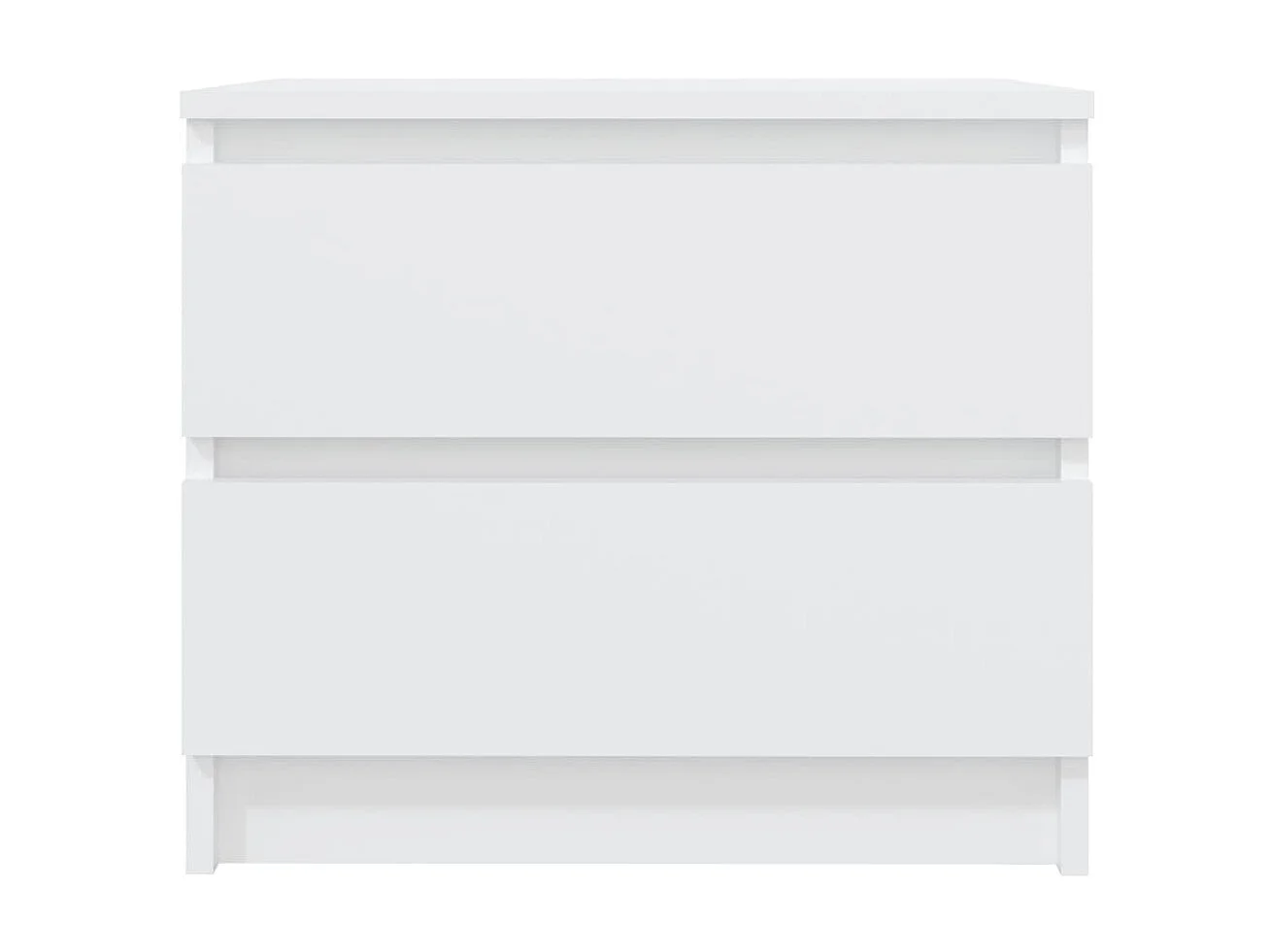 Mesita de noche madera contrachapada blanco 50x39x43,5 cm ES57871