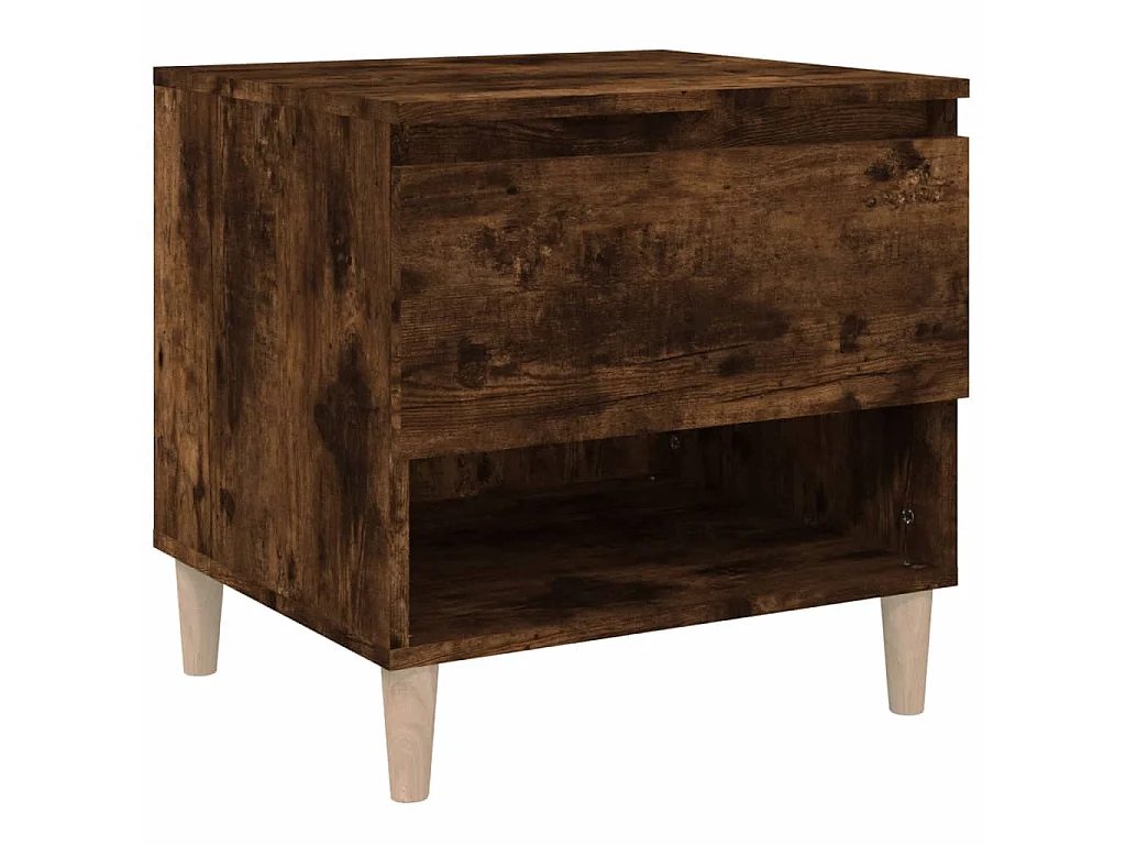 Table de chevet Chêne fumé 50x46x50 cm Bois d'ingénierie KEFWE56463