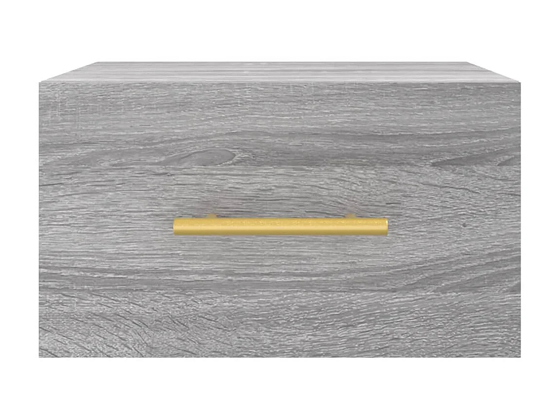 Mesa de cabeceira montagem na parede cinzento sonoma 35x35x20cm PT45999