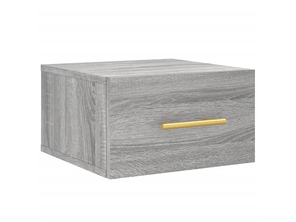 Table de chevet murale sonoma gris 35x35x20 cm QPD92257