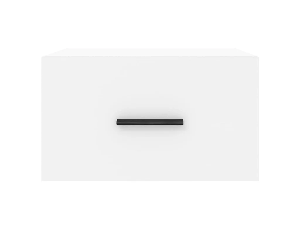 Table de chevet murale blanc 35x35x20 cm QPD22972