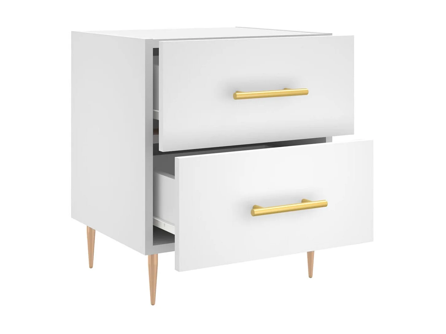 Mesa de cabeceira 40x35x47,5 cm derivados de madeira branco PT655095