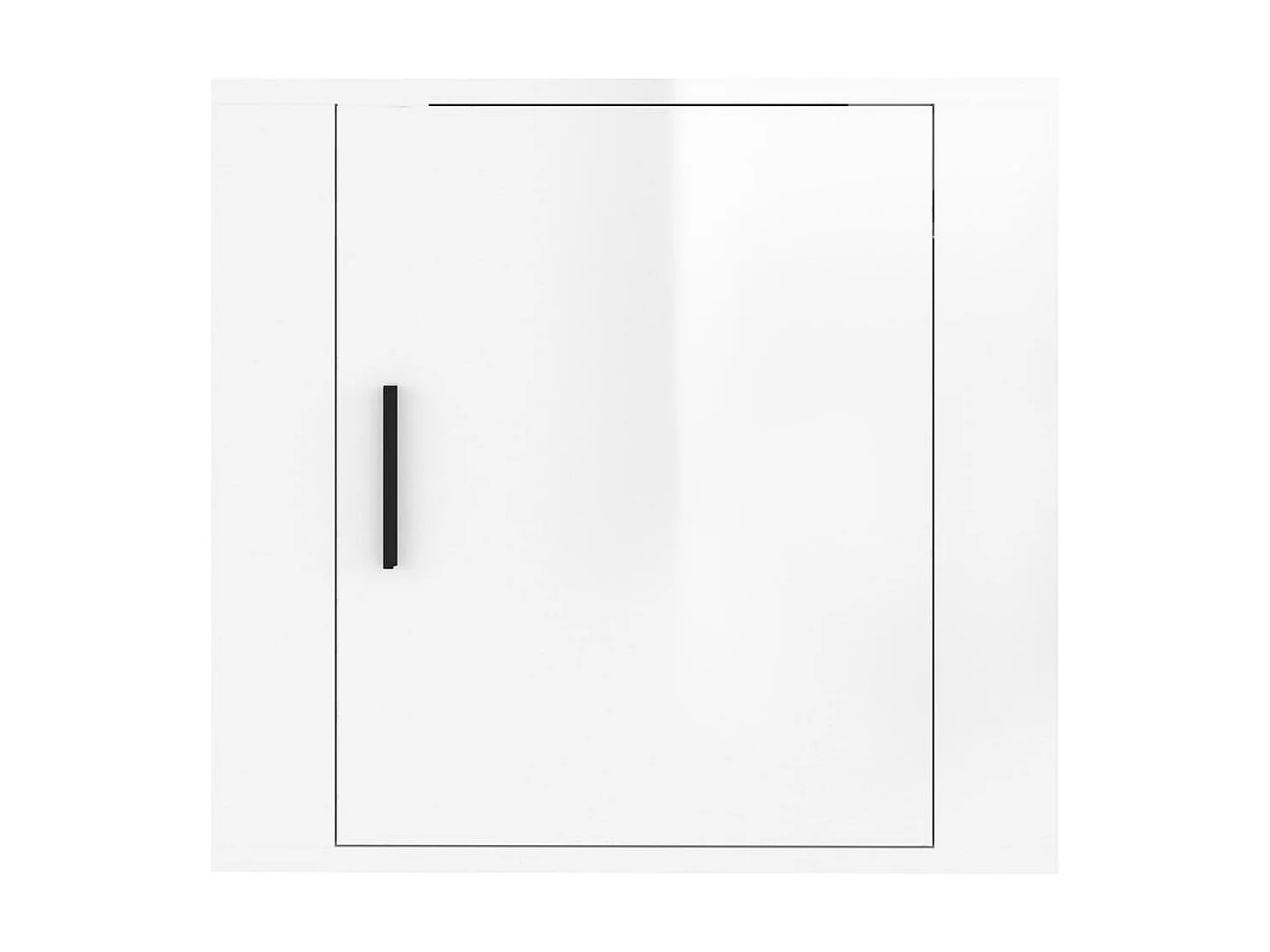 Table de chevet murale Blanc brillant 50x30x47 cm KEFWE70931