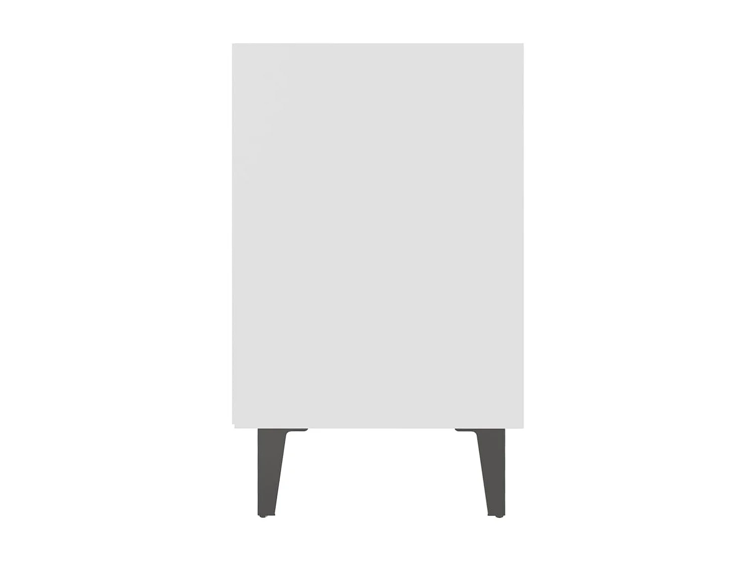 Mesa de cabeceira com pernas em metal 40x30x50 cm branco PT70811