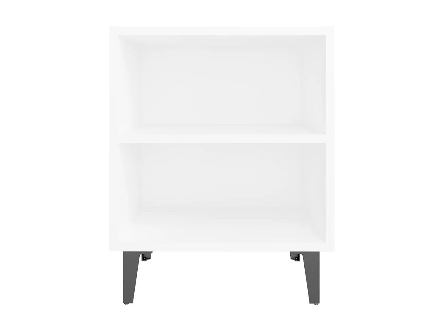 Table de chevet avec pieds en métal blanc 40x30x50 cm KEFWE57556