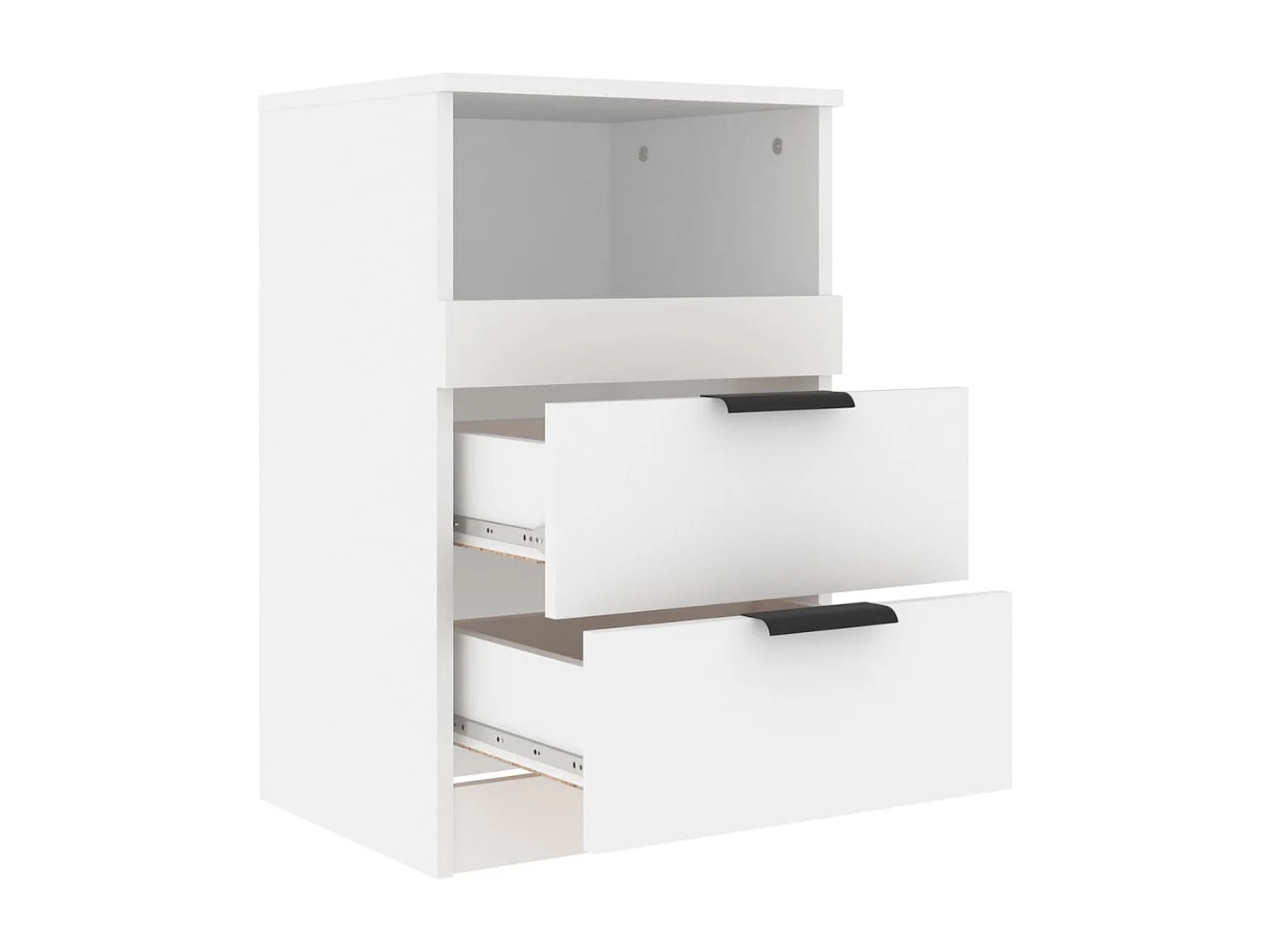 Mesita de noche madera contrachapada blanco ES44297