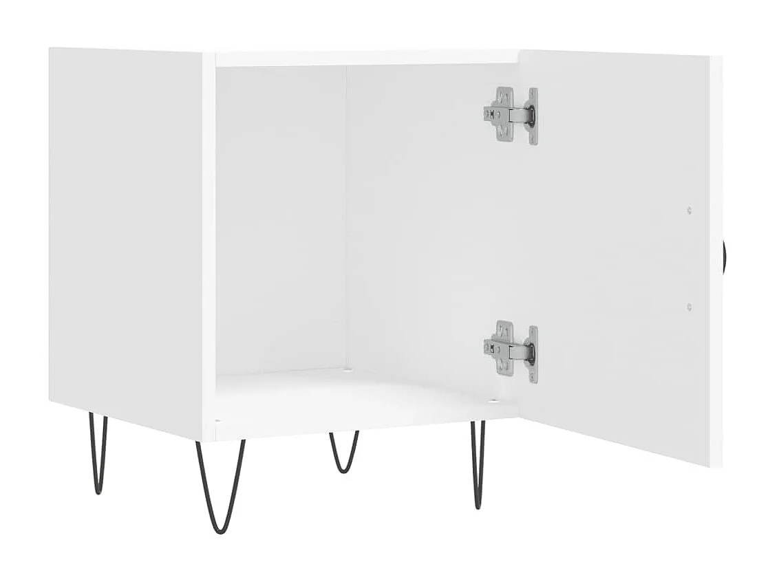 Table de chevet blanc 40x40x50 cm bois d'ingénierie QPD35165