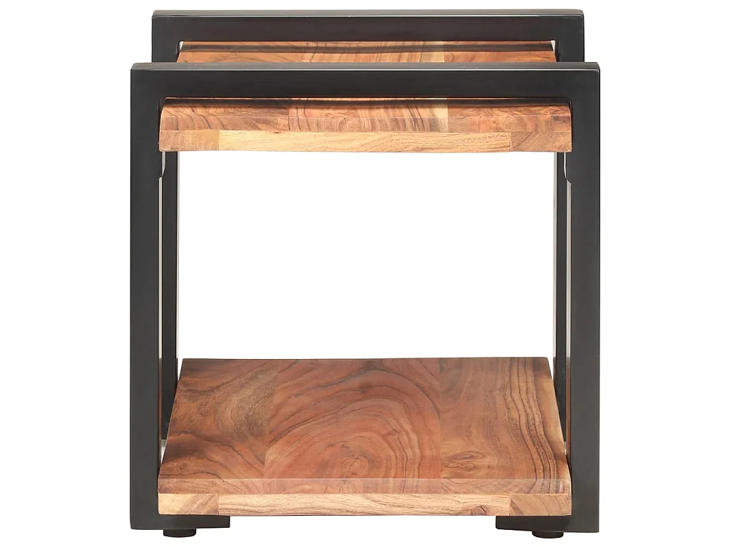 Table de chevet 50x40x40 cm Bois d'acacia massif KEFWE29877