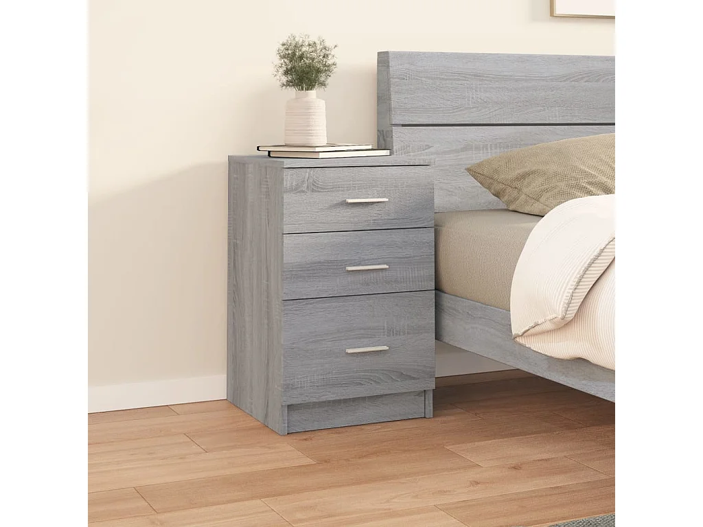 Table de chevet Sonoma gris 40x40x63 cm Bois d'ingénierie KEFWE78571