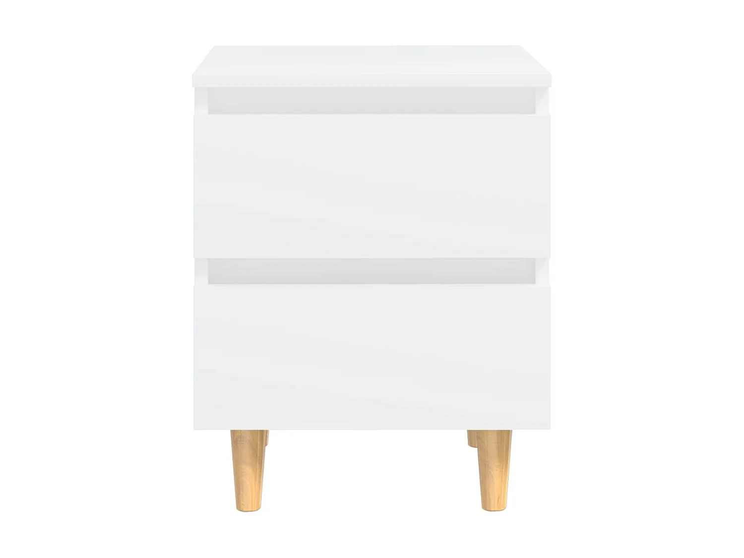 Table de chevet avec pieds en pin Blanc 40x35x50 cm KEFWE31935