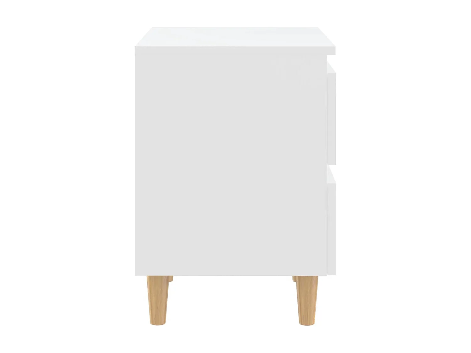 Table de chevet avec pieds en pin Blanc 40x35x50 cm KEFWE31935