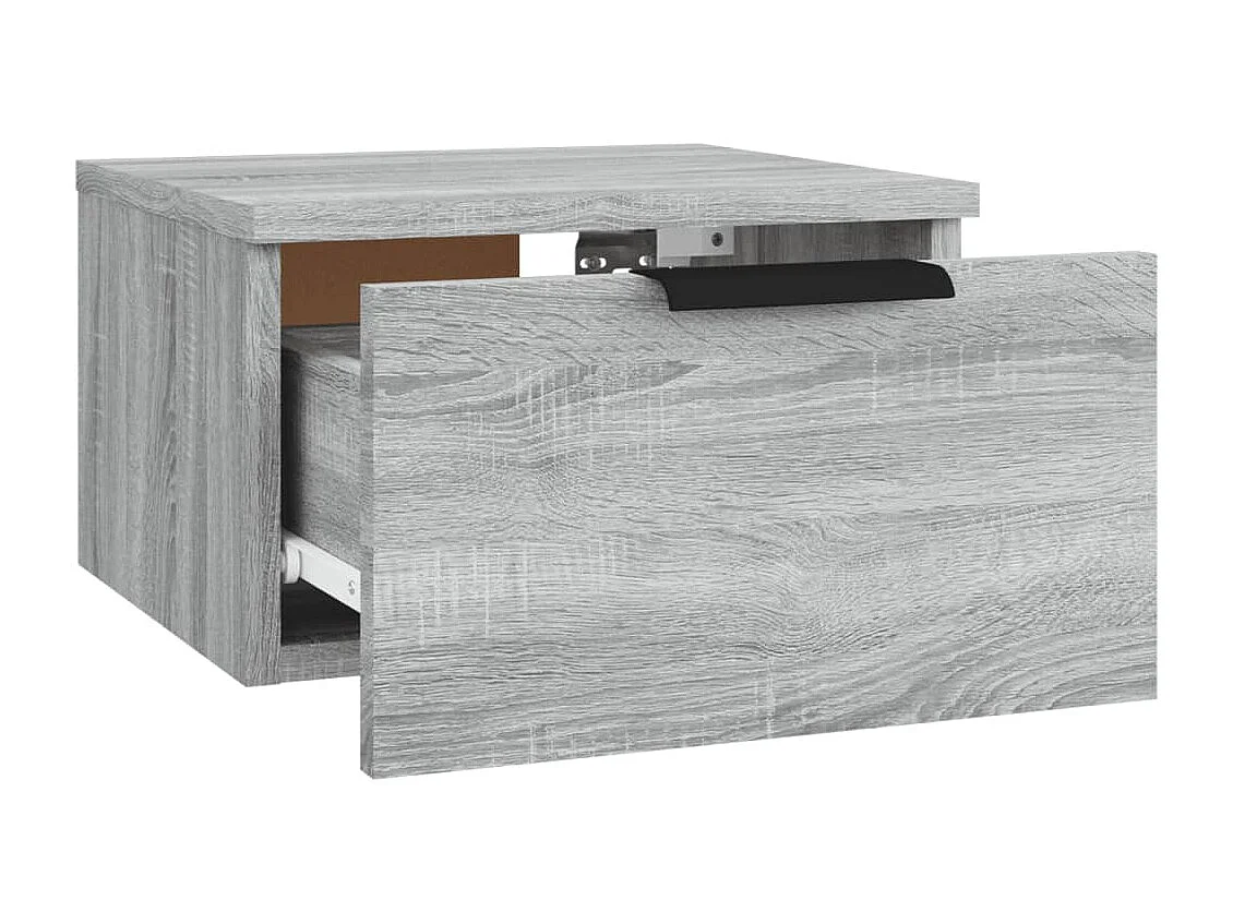 Table de chevet murale Sonoma gris 34x30x20 cm QPD66983