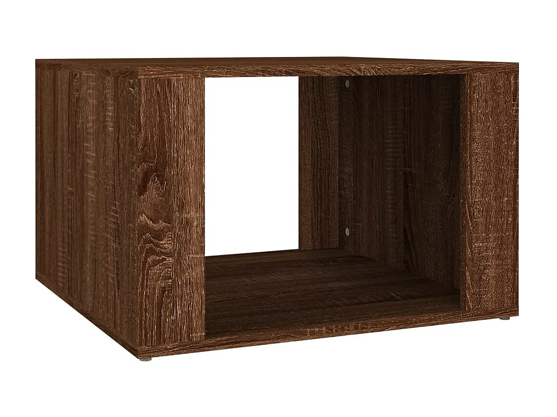 Mesita de noche madera contrachapada marrón roble 57x55x36 cm ES32136