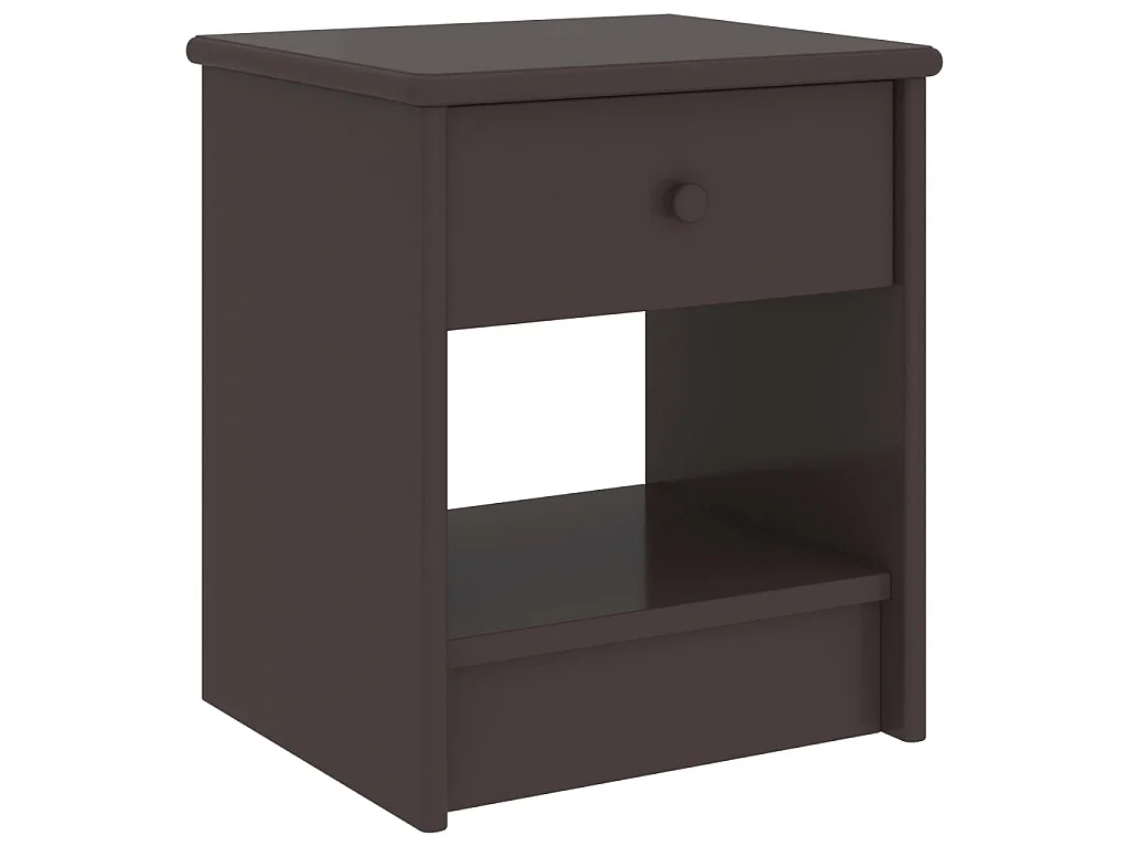 Mesa de cabeceira 35x30x40 cm pinho maciço castanho-escuro PT36968