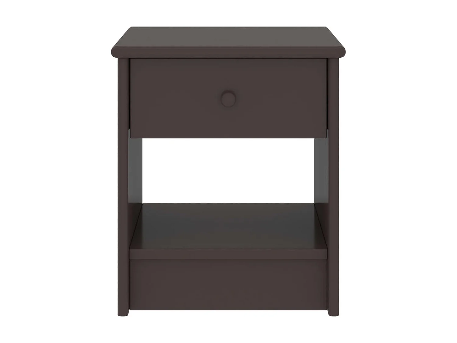 Mesa de cabeceira 35x30x40 cm pinho maciço castanho-escuro PT36968