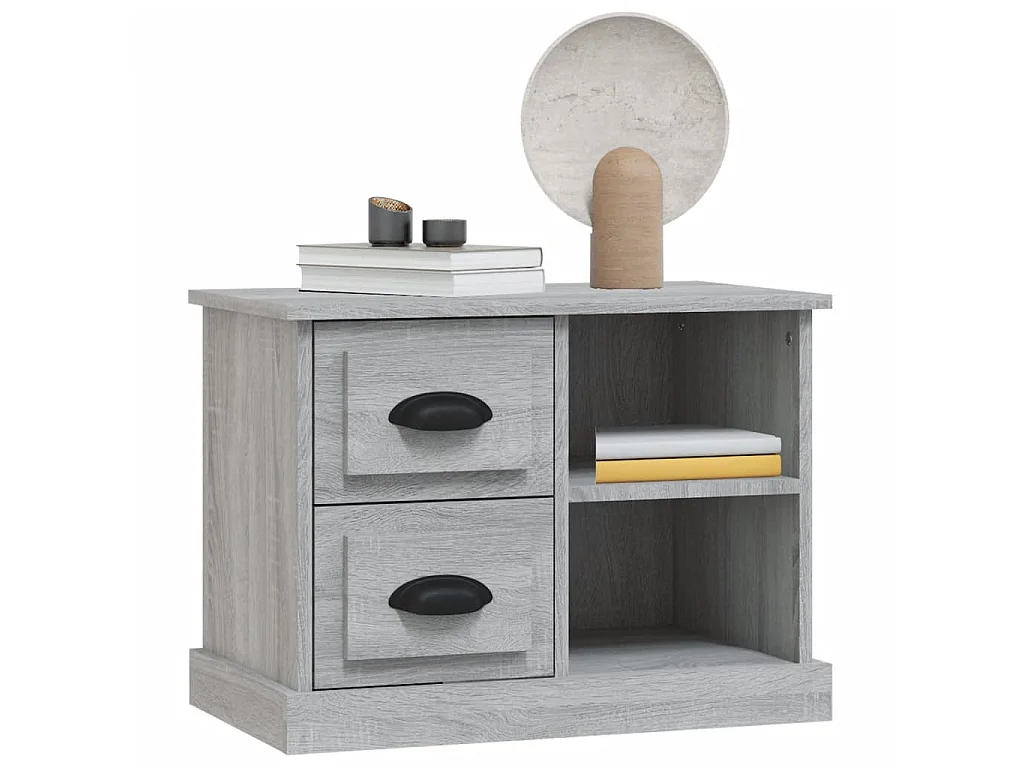 Nachtkastje 60x35,5x45 cm grijs sonoma eikenkleurig NL84851