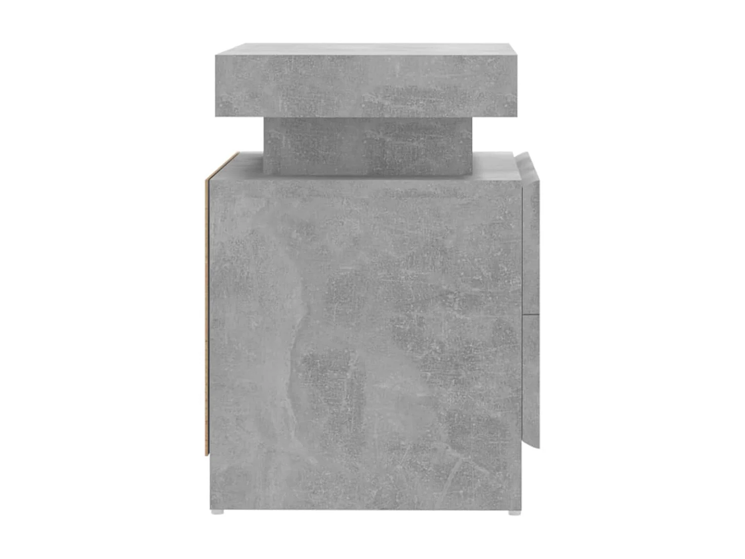 Table de chevet Gris béton 45x35x52 cm Aggloméré KEFWE67643