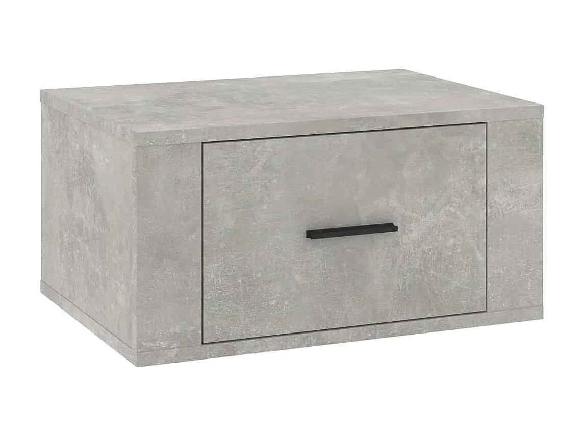 Table de chevet murale Gris béton 50x36x25 cm KEFWE64736