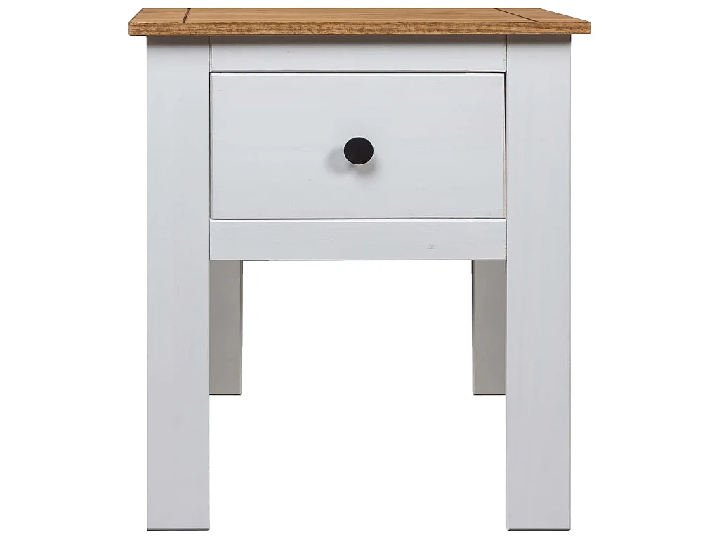 Table de chevet Blanc 46x40x57 cm Pin Gamme Panama KEFWE14527