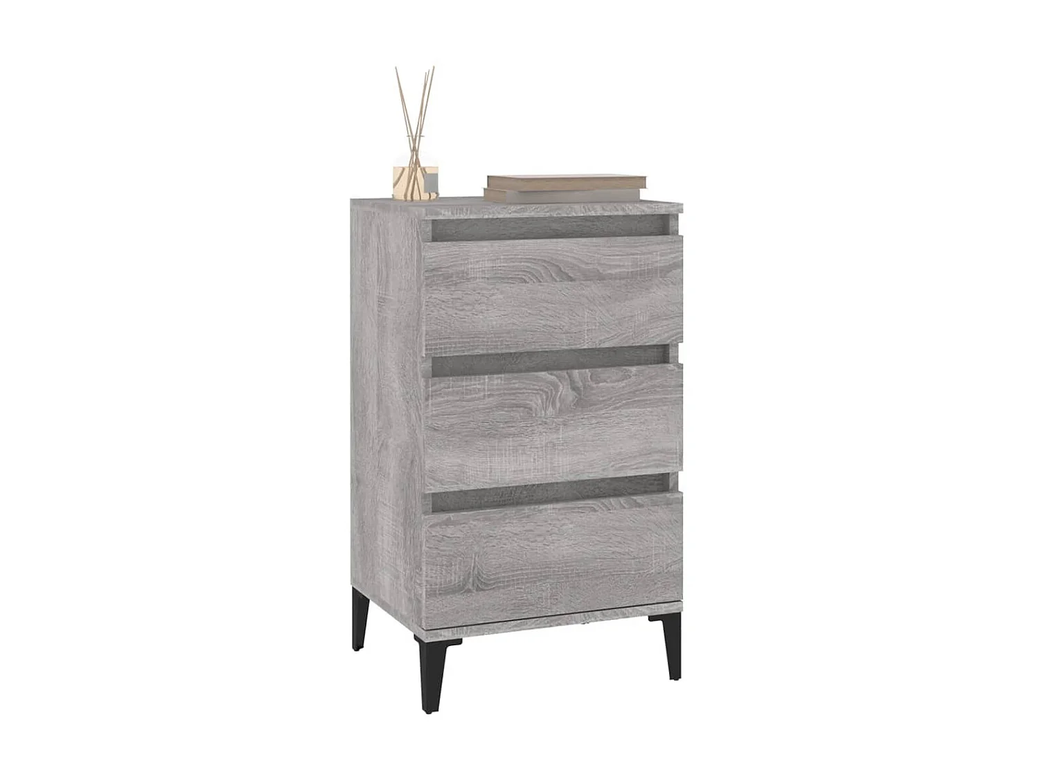 Table de chevet sonoma gris 40x35x70 cm bois d'ingénierie KEFWE19064